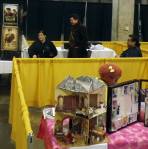 Strange girl with dolls